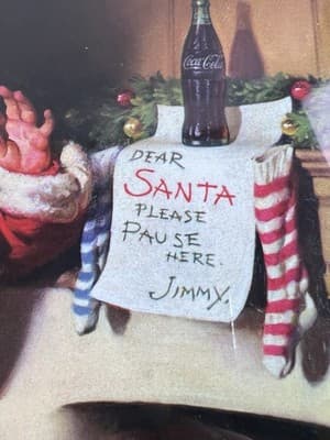 Santa Coca Cola Bottle Christmas Cards 8 Cards/8 Envelopes 5" X 7" NEW RARE - Thumbnail 4