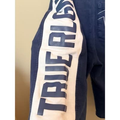 True Religion Sweat Shorts Men’s Large Blue Side Logo Drawstring EUC - Thumbnail 9