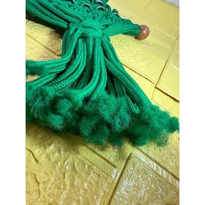 Vintage Christmas Tree Macrame Hanging Bells 60s 70s Retro 24” - Thumbnail 14