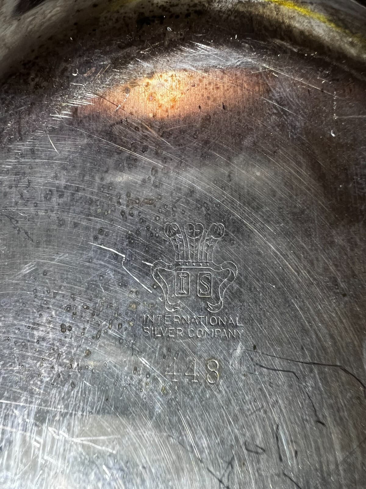 International Silver Company Bon Bon 448 Dish Vanity Tray Vintage 9" Marked - Thumbnail 5