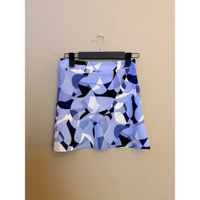 Forever 21 Blue Abstract Mini Skirt A-Line Pull On Women’s Small NWOT - Thumbnail 2