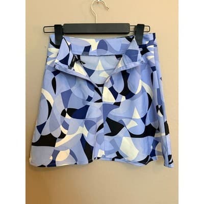 Forever 21 Blue Abstract Mini Skirt A-Line Pull On Women’s Small NWOT - Thumbnail 10
