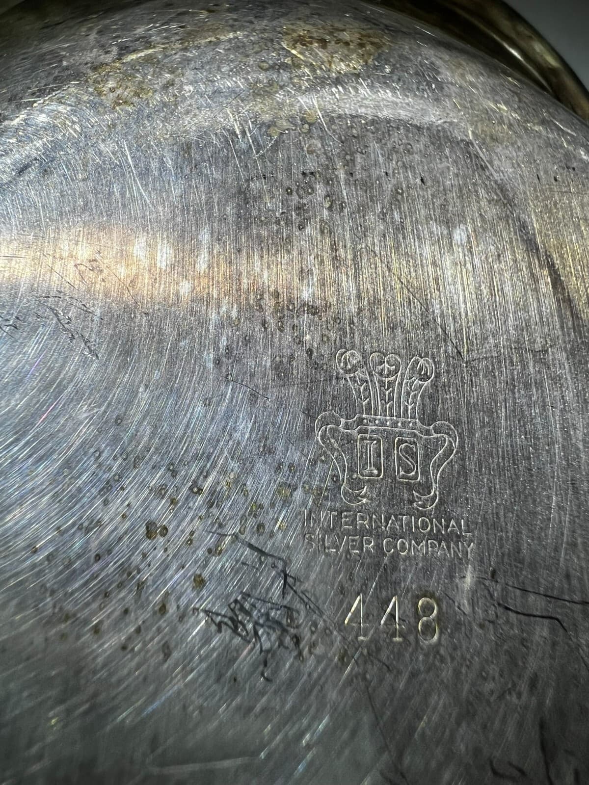 International Silver Company Bon Bon 448 Dish Vanity Tray Vintage 9" Marked - Thumbnail 4