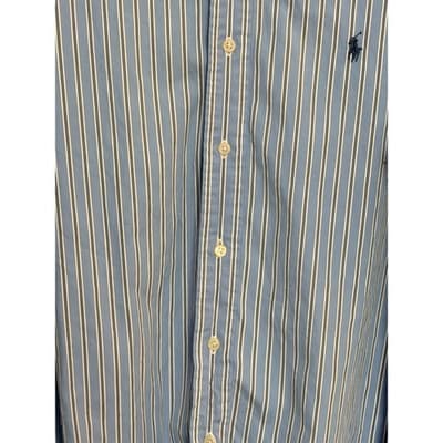 Polo Ralph Lauren Classic Fit Stripe Button Down Shirt Men’s Large EUC - Thumbnail 2