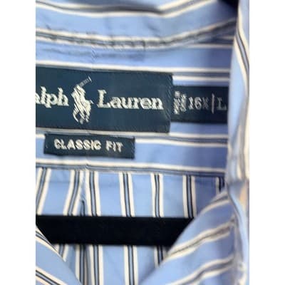 Polo Ralph Lauren Classic Fit Stripe Button Down Shirt Men’s Large EUC - Thumbnail 7