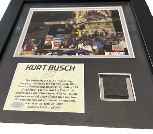 2005 KURT BUSCH Championship Tire Rubber Ticket Collector Authentic NASCAR - Thumbnail 5