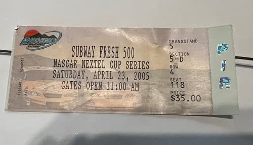 2005 KURT BUSCH Championship Tire Rubber Ticket Collector Authentic NASCAR - Thumbnail 20