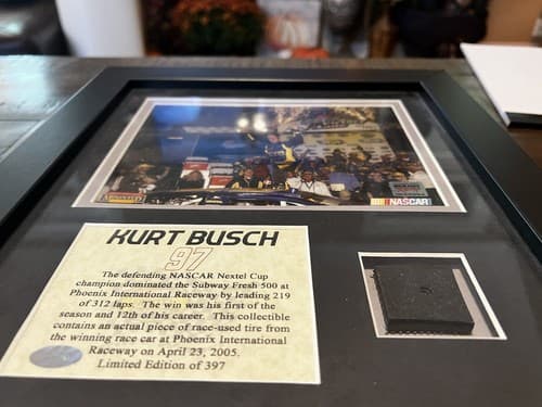 2005 KURT BUSCH Championship Tire Rubber Ticket Collector Authentic NASCAR - Thumbnail 11