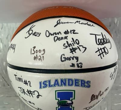 Texas A&M Islanders Autographed Basketball Team Issue Corpus Westbrook Ellis All - Thumbnail 24