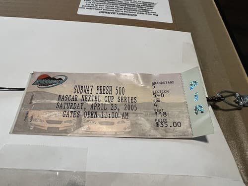 2005 KURT BUSCH Championship Tire Rubber Ticket Collector Authentic NASCAR - Thumbnail 22