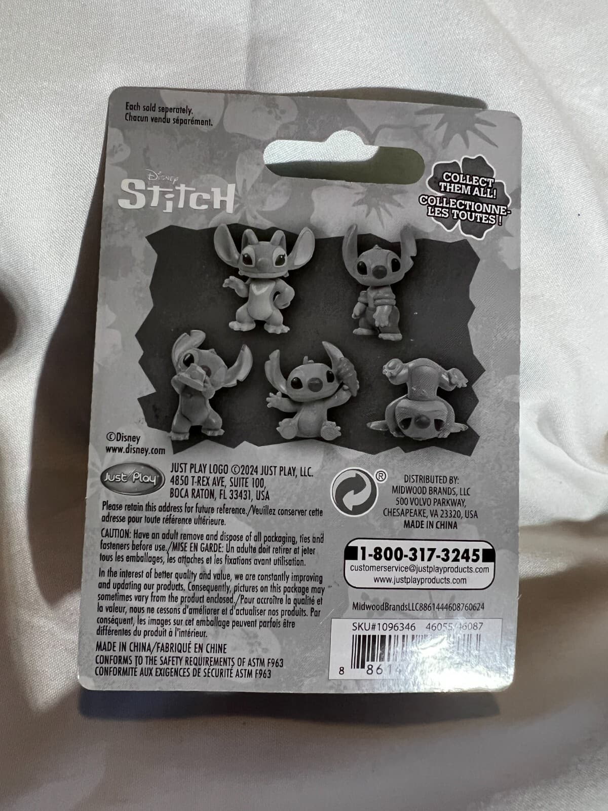 STITCH Disney Mini Figure Yellow Armbands 2024 w/ Bonus Card NEW Midwood - Thumbnail 2