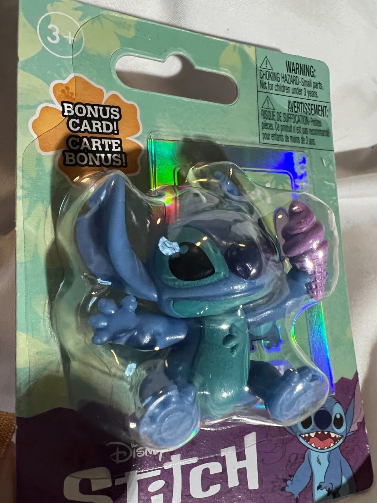 STITCH Disney Mini Figure Purple Ice Cream 2024 w/Bonus Card NEW Midwood - Thumbnail 3