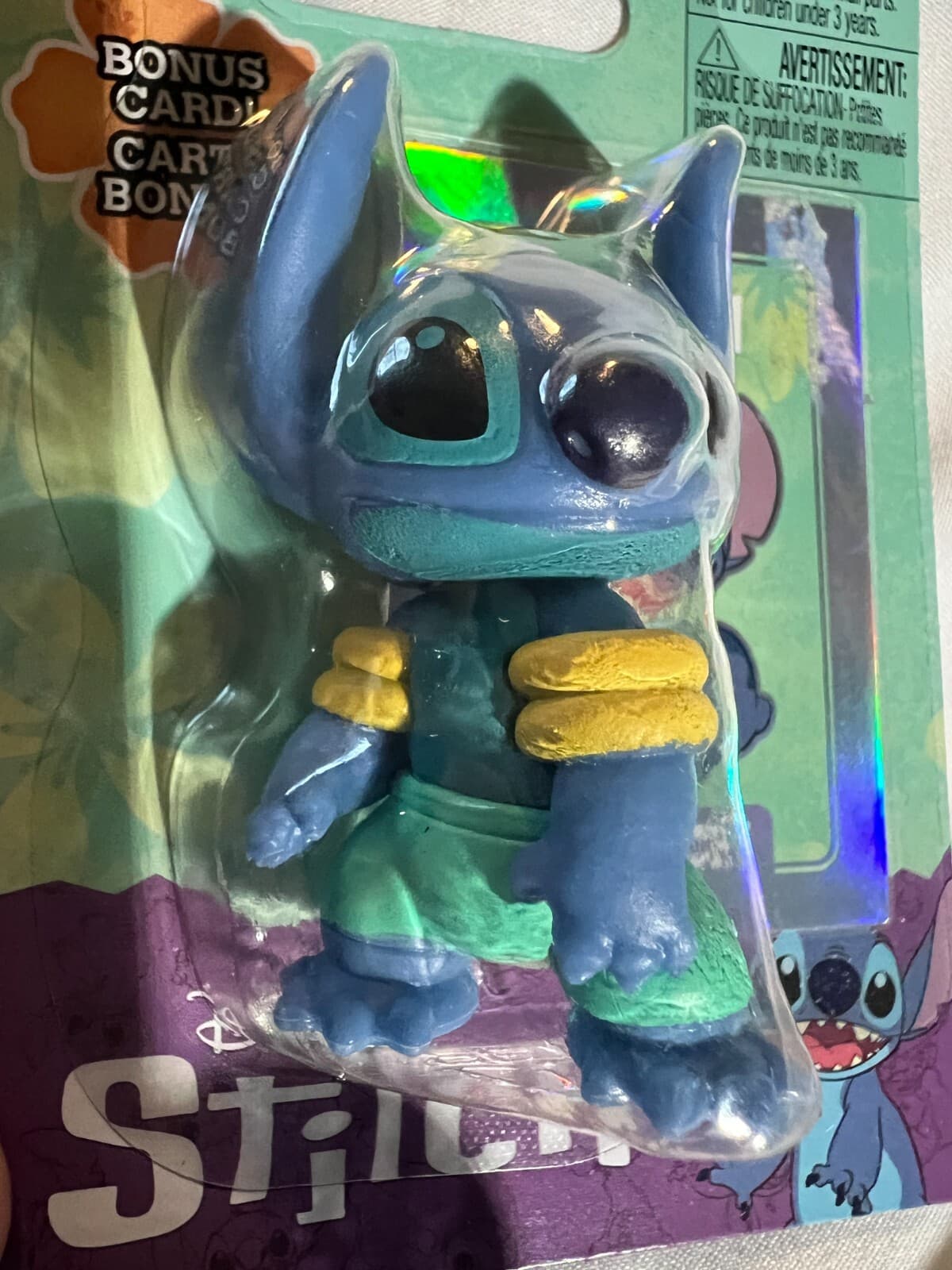 STITCH Disney Mini Figure Yellow Armbands 2024 w/ Bonus Card NEW Midwood - Thumbnail 6