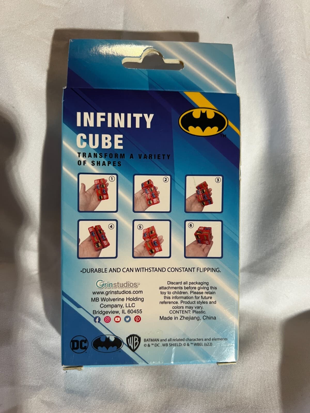 DC Batman Superhero Infinity Cube Anxiety Stress Fidget Toy NEW Grinstudios - Thumbnail 2