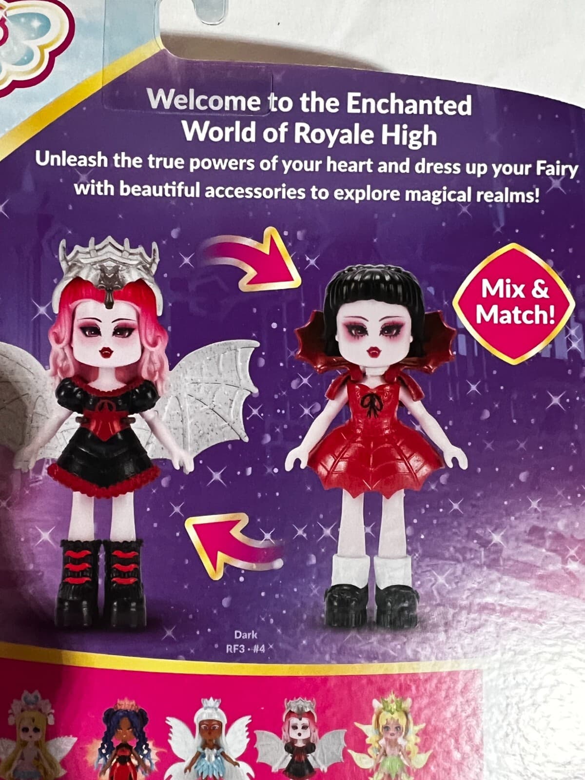 Royale High Dark Fairy Wings Become Rings Exclusive Virtual Code NIB Series 1 - Thumbnail 10