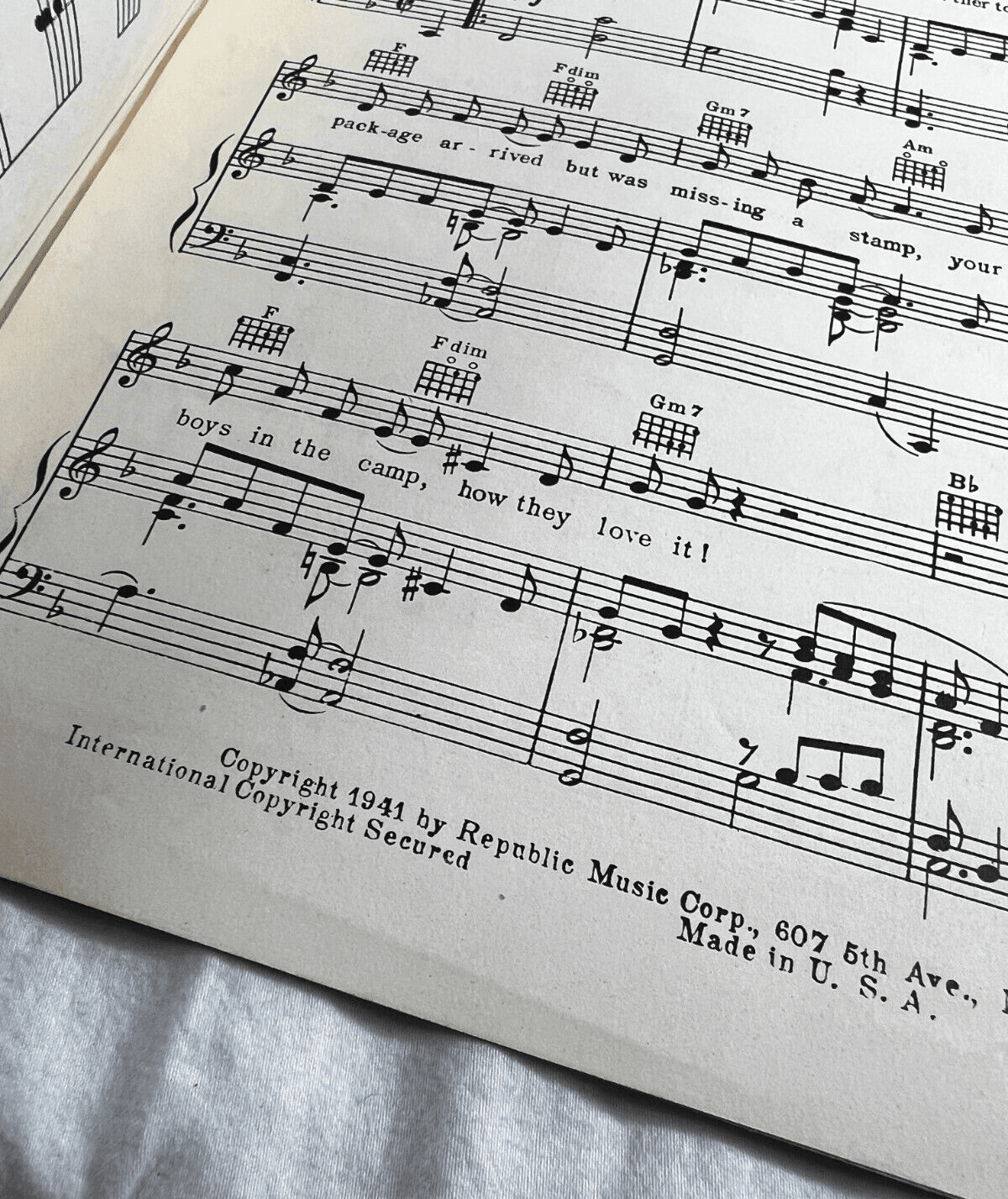 Vintage Sheet Music 1941 Dear Mom Military War WWII Harris Kate Smith Republic - Thumbnail 2