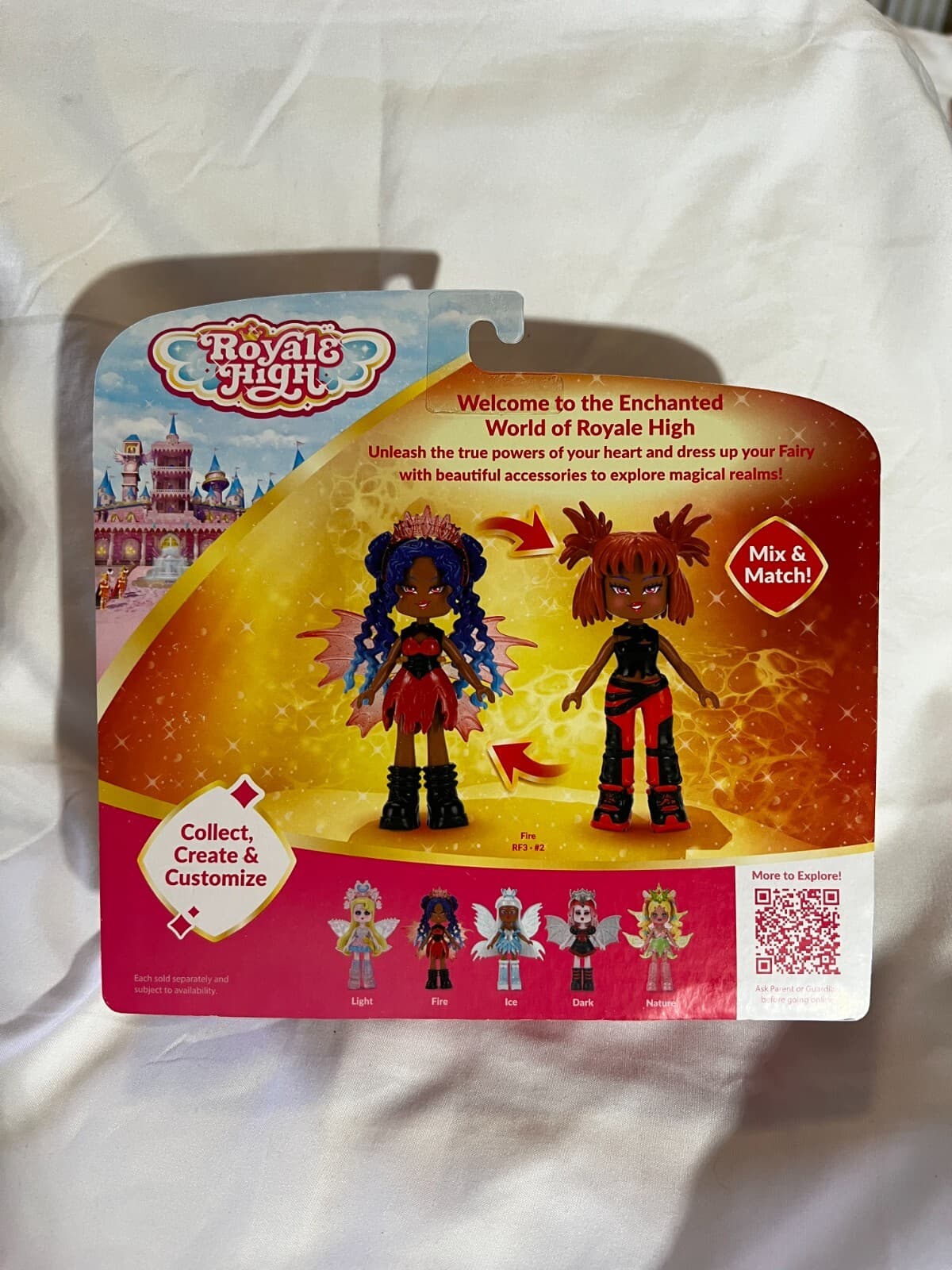 Royale High Fire Fairy Wings Become Rings Exclusive Virtual Code NIB Series 1 - Thumbnail 9