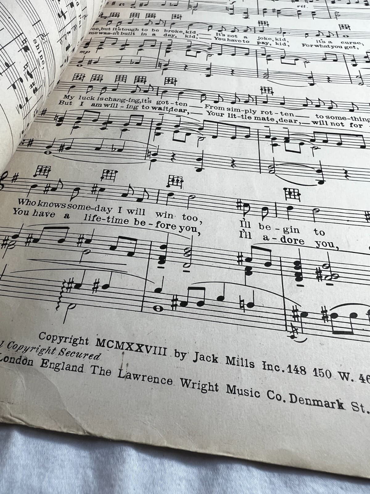 Vintage Sheet Music 1928 Can't Give You Anything But Love Baby Blackbirds Leslie - Thumbnail 2