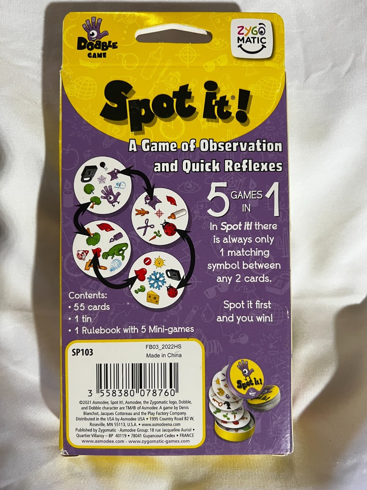 Spot It! Classic Spot the Match Game (Eco-Blister) NEW Dobble Game 2021 - Thumbnail 2