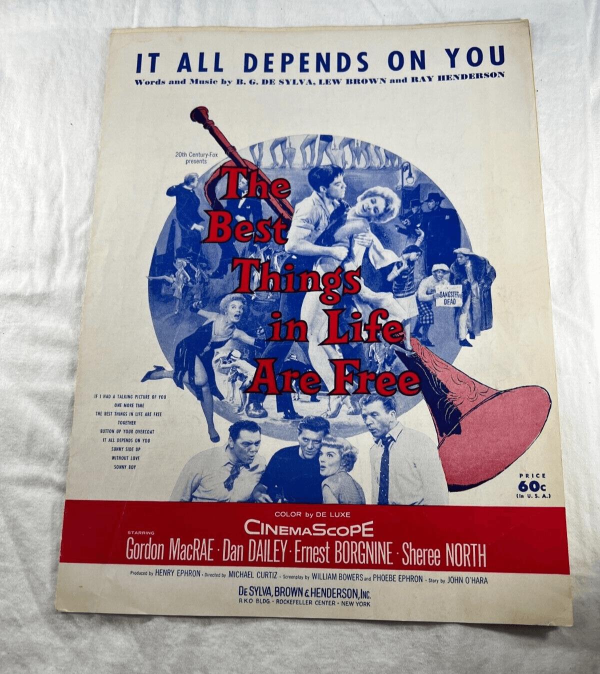 Vintage Sheet Music 1926 It All Depends On You Best Things in Life are Free