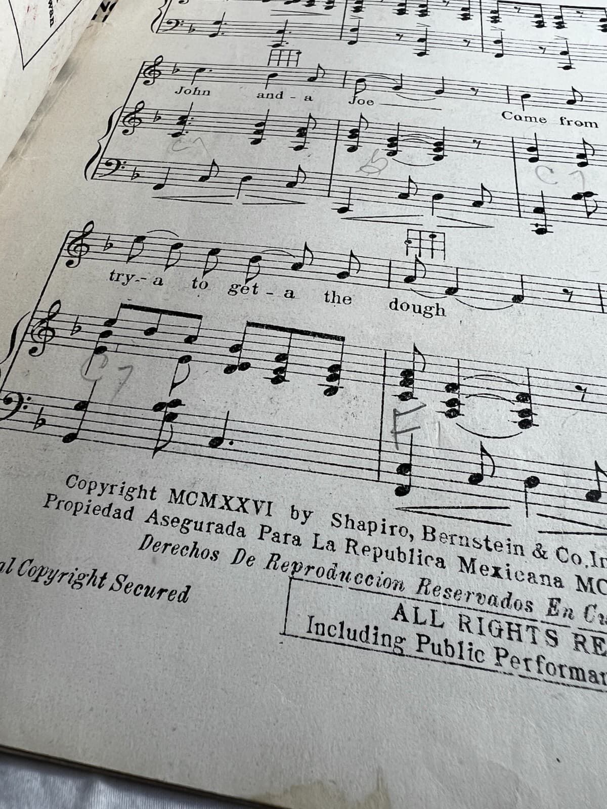 Vintage Sheet Music 1926 Where Do You Work-a John Push-a Delaware Lackawan - Thumbnail 2