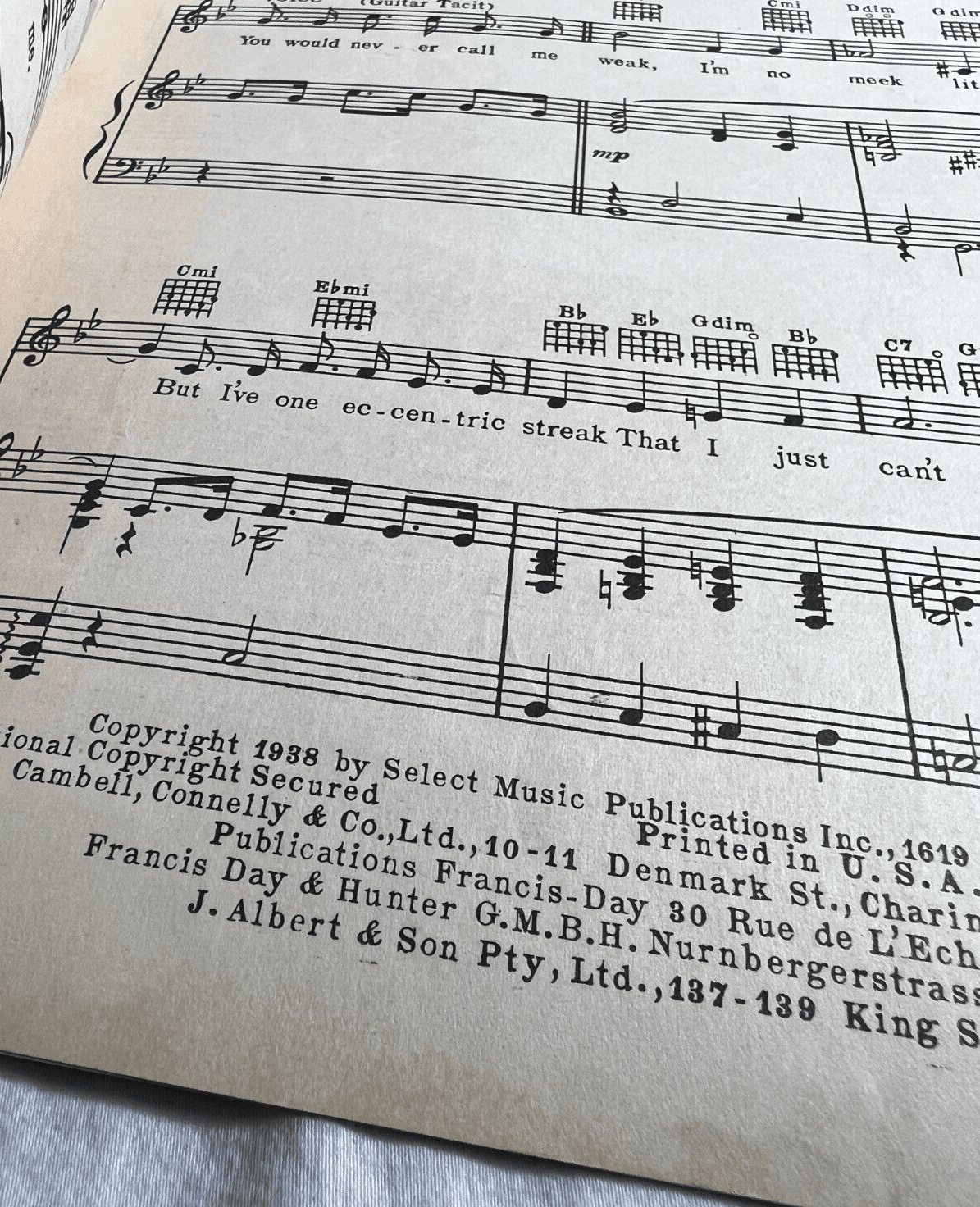 Vintage Sheet Music 1938 On The Sentimental Side Bing Crosby Doctor Rhythm Burke - Thumbnail 2
