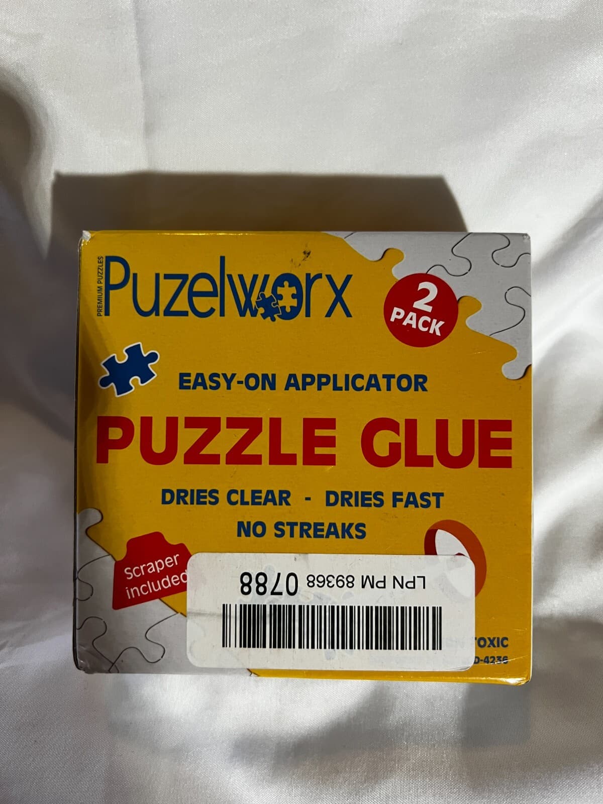 Puzelworx Puzzle Glue Pack of 2 Dries Clear Sealant Scraper NEW Non Toxic Safe - Thumbnail 3