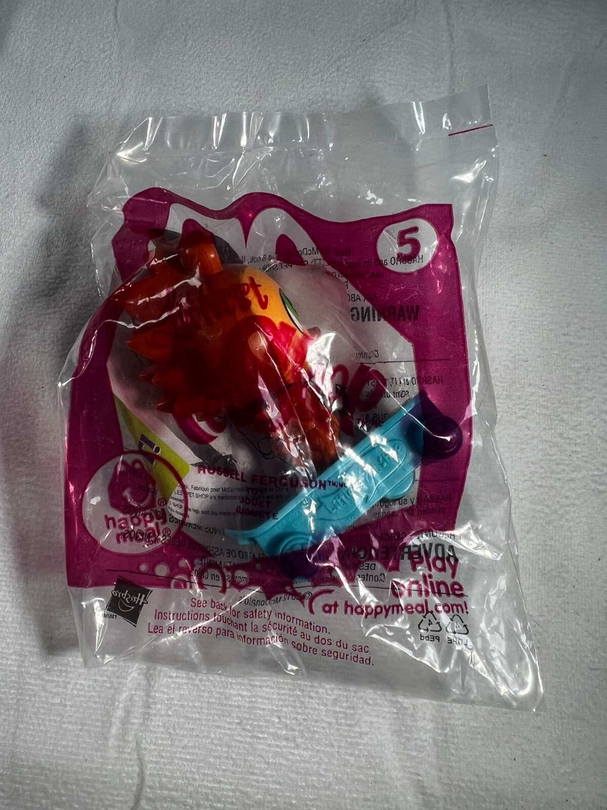 Littlest Pet Shop LPS McDonalds Toy Vintage 2012 #5 Russell Ferguson Happy Meal - Thumbnail 3