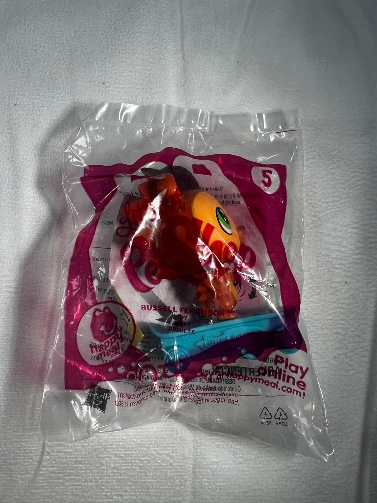 Littlest Pet Shop LPS McDonalds Toy Vintage 2012 #5 Russell Ferguson Happy Meal - Thumbnail 9