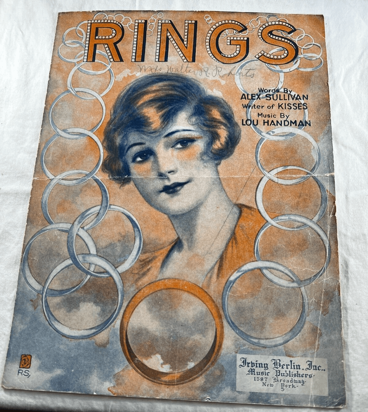 Vintage Sheet Music 1919 Antique RINGS Irving Berlin Alex Sullivan Lou Handman
