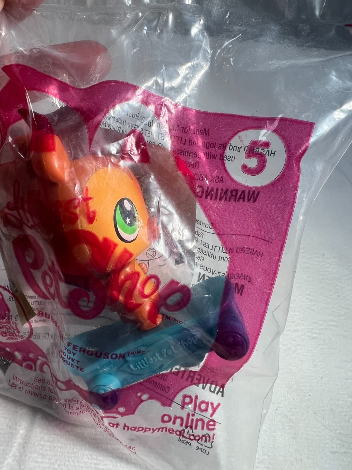 Littlest Pet Shop LPS McDonalds Toy Vintage 2012 #5 Russell Ferguson Happy Meal - Thumbnail 2