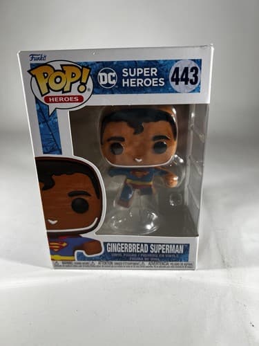 NEW Funko Pop! Vinyl DC Heroes Comics Gingerbread Superman #443 Christmas