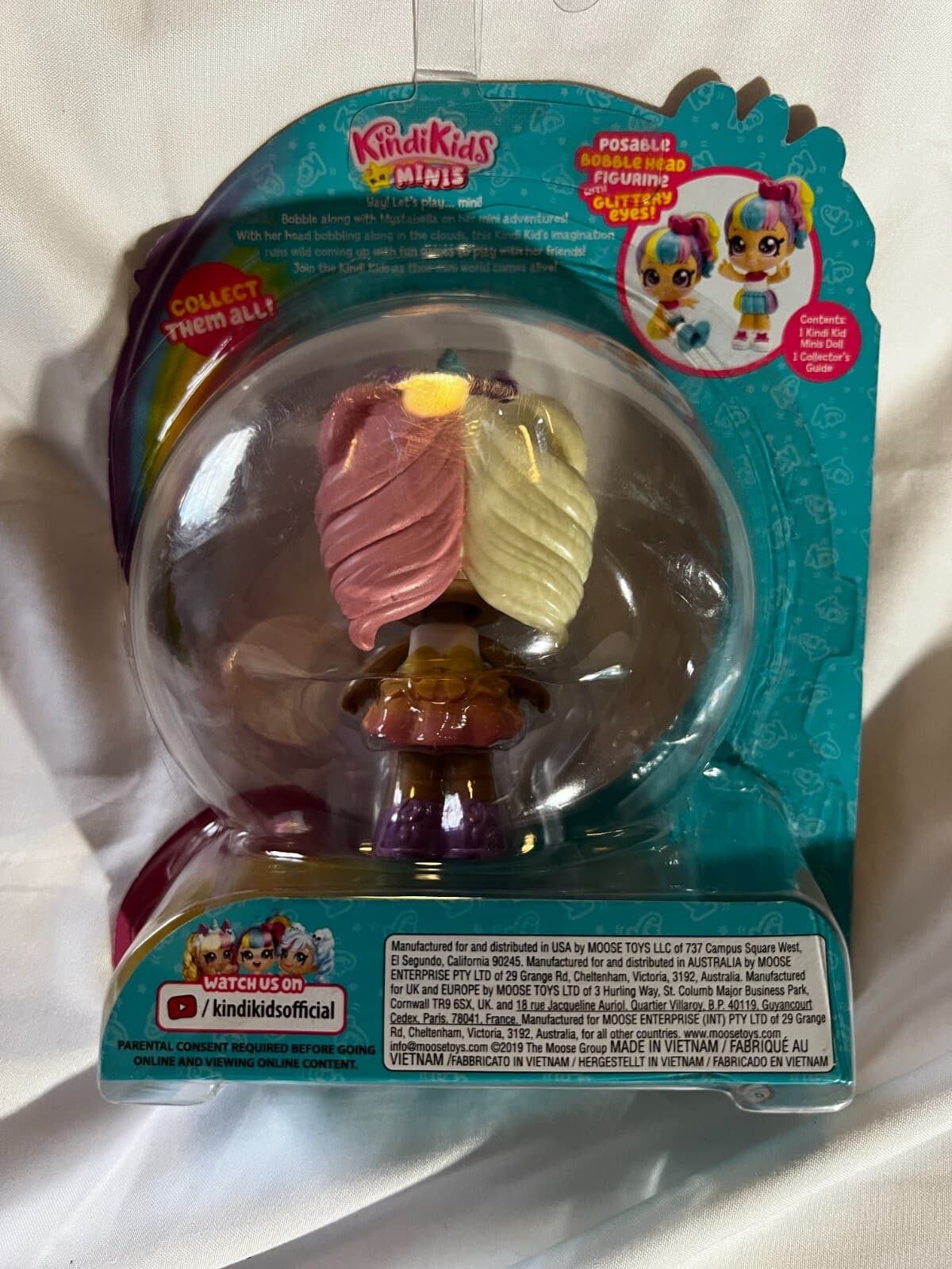 Mystabella KindiKids Minis Bobble Moose NIB New Bobblehead Figurine Glittery Eye - Thumbnail 4