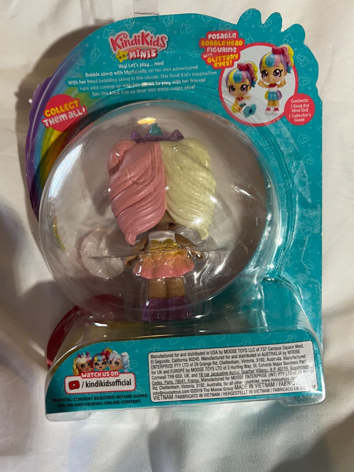 Mystabella KindiKids Minis Bobble Moose NIB New Bobblehead Figurine Glittery Eye - Thumbnail 3