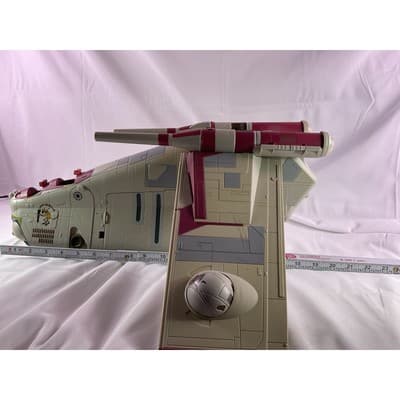 Hasbro Star Wars Clone Wars CW TRU Republic Gunship Crumb Bomber 2009 White - Thumbnail 17
