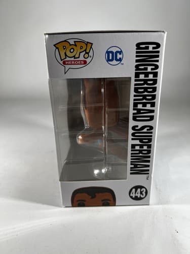 NEW Funko Pop! Vinyl DC Heroes Comics Gingerbread Superman #443 Christmas - Thumbnail 2