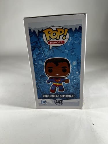 NEW Funko Pop! Vinyl DC Heroes Comics Gingerbread Superman #443 Christmas - Thumbnail 4
