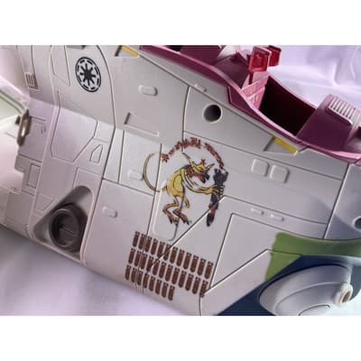 Hasbro Star Wars Clone Wars CW TRU Republic Gunship Crumb Bomber 2009 White - Thumbnail 5
