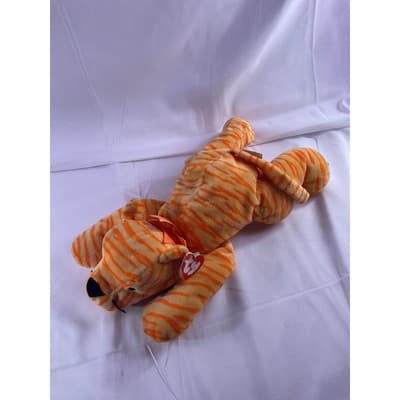 TY Beanie Purr The Cat Plush Baby Pillow Pals Collection 1996 15" Orange - Thumbnail 2