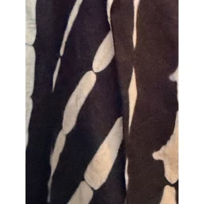 Women's Tie Dye Adjustable Spaghetti Strap Loose Fit Tank Top Black White S - Thumbnail 11