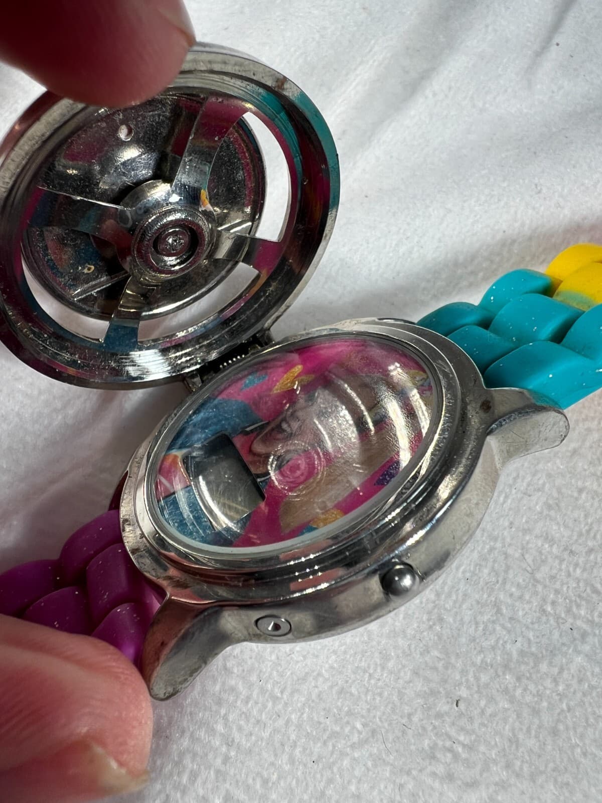 Nickelodeon JoJo Siwa Digital Watch Rainbow Band Spinner face 2020 Untested - Thumbnail 9