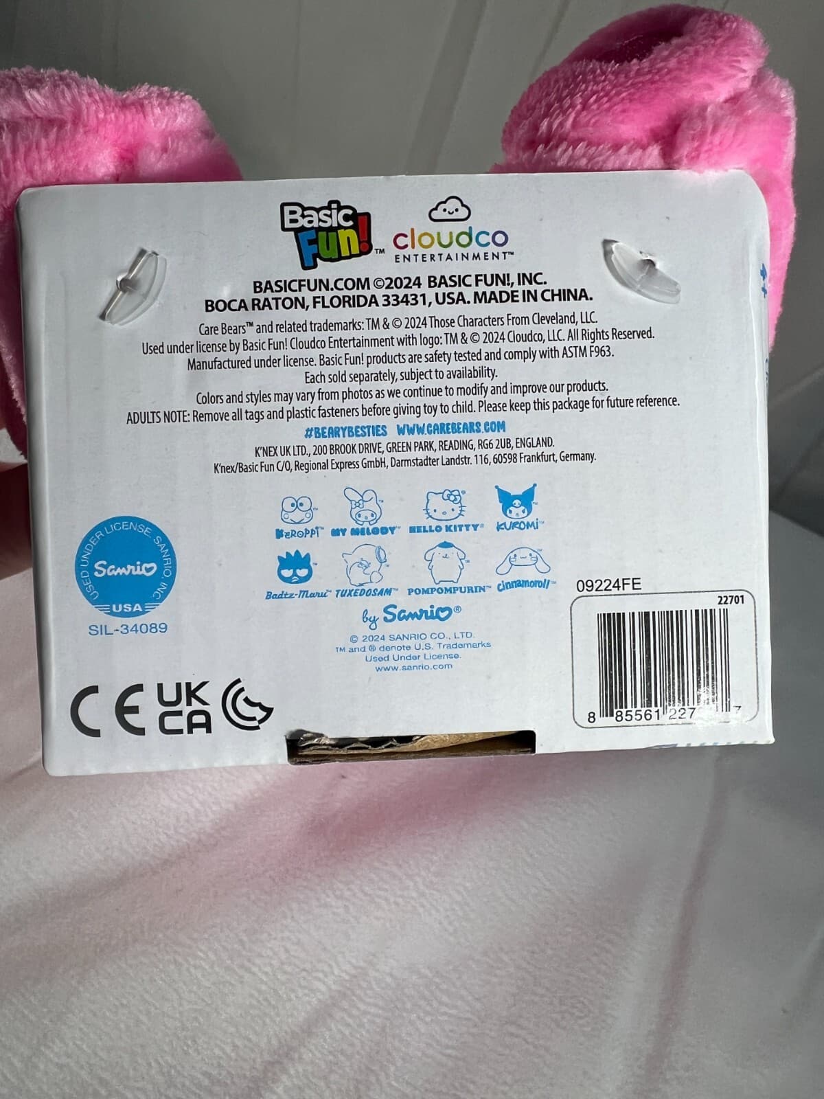 NEW Hello Kitty Care Bear Cheer Bear 2024 Sanrio In Original Pkg Rainbow Pink - Thumbnail 13