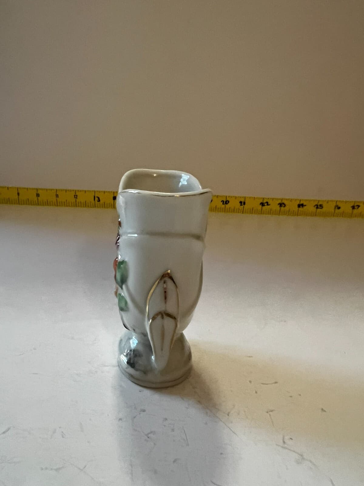 Vintage Small Floral Porcelain Occupied Japan Decorative Flower Bud Vase - Thumbnail 2