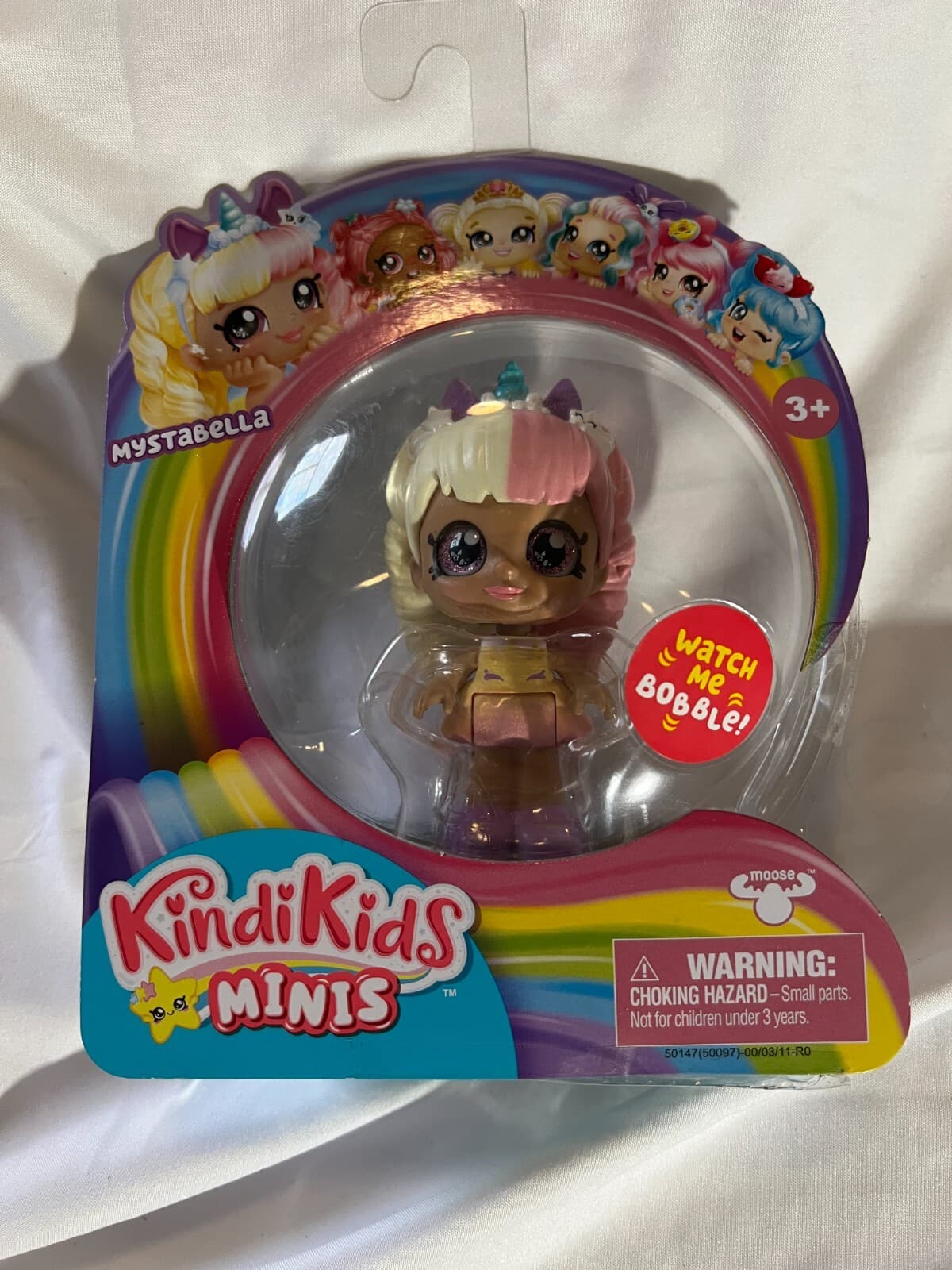 Mystabella KindiKids Minis Bobble Moose NIB New Bobblehead Figurine Glittery Eye - Thumbnail 5