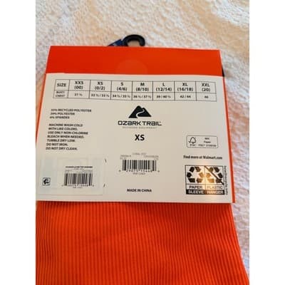 Ozark Trail Seamless Base Layer Crew Neck Top Orange Women’s XS NWT - Thumbnail 6