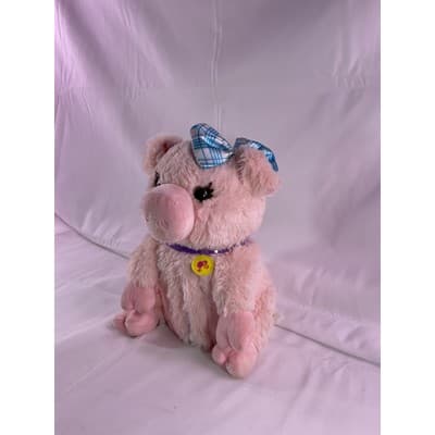 Mattel Barbie Pig Talks Oinks Sounds Works Stuffed Animal Plush 8" Pink - Thumbnail 2