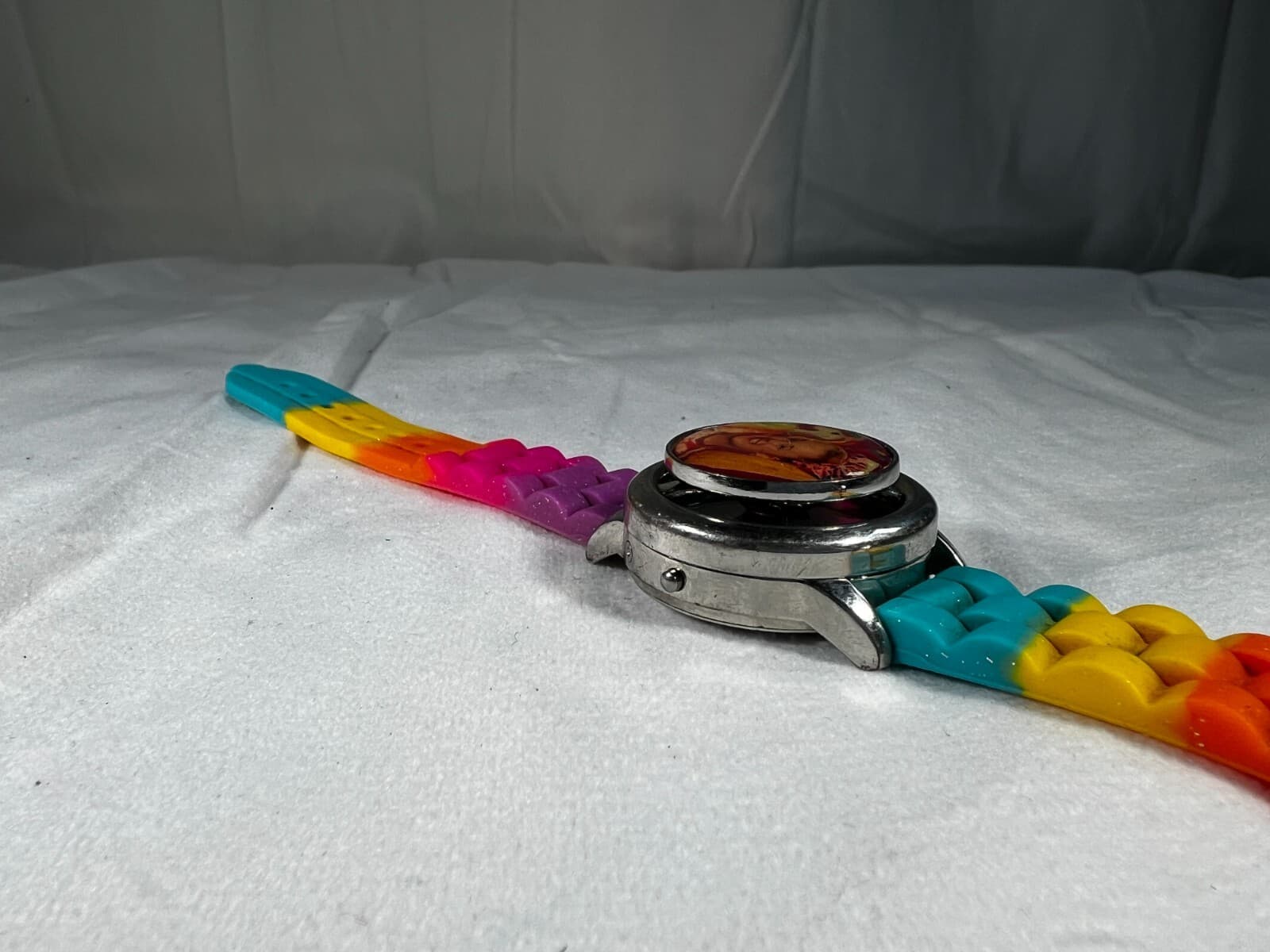 Nickelodeon JoJo Siwa Digital Watch Rainbow Band Spinner face 2020 Untested - Thumbnail 8