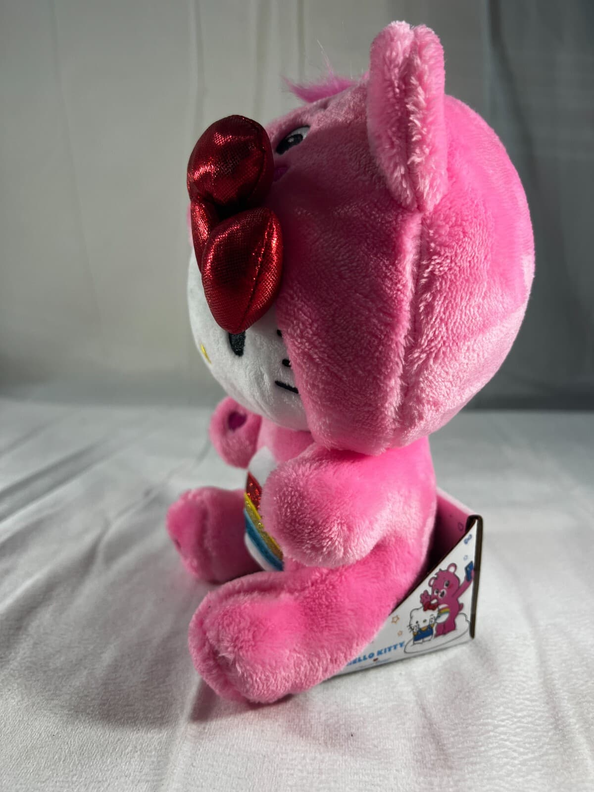 NEW Hello Kitty Care Bear Cheer Bear 2024 Sanrio In Original Pkg Rainbow Pink - Thumbnail 3