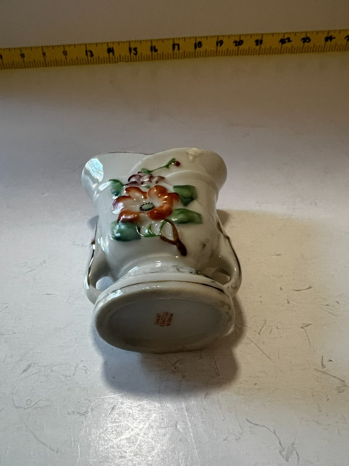 Vintage Small Floral Porcelain Occupied Japan Decorative Flower Bud Vase - Thumbnail 6
