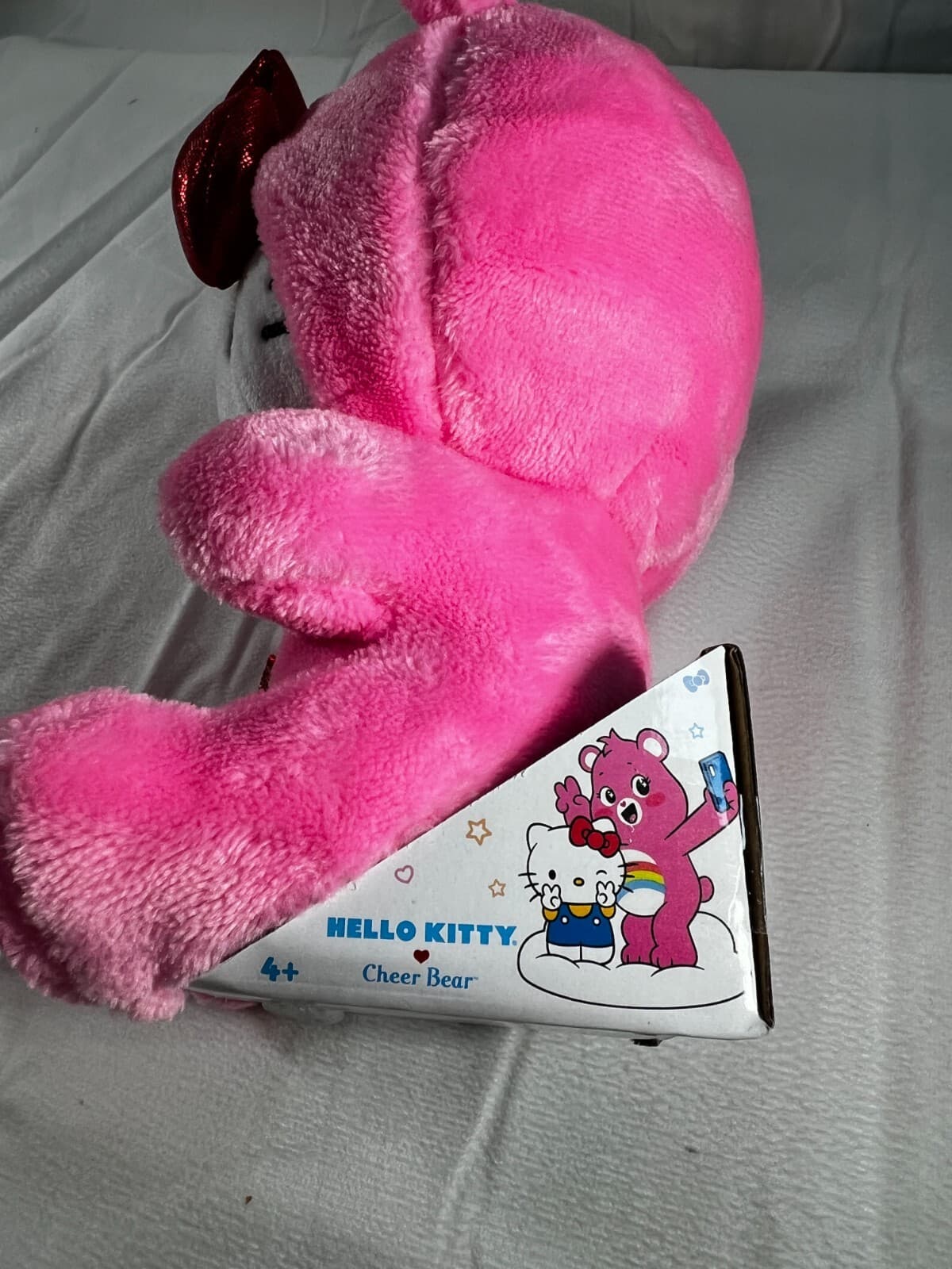 NEW Hello Kitty Care Bear Cheer Bear 2024 Sanrio In Original Pkg Rainbow Pink - Thumbnail 14